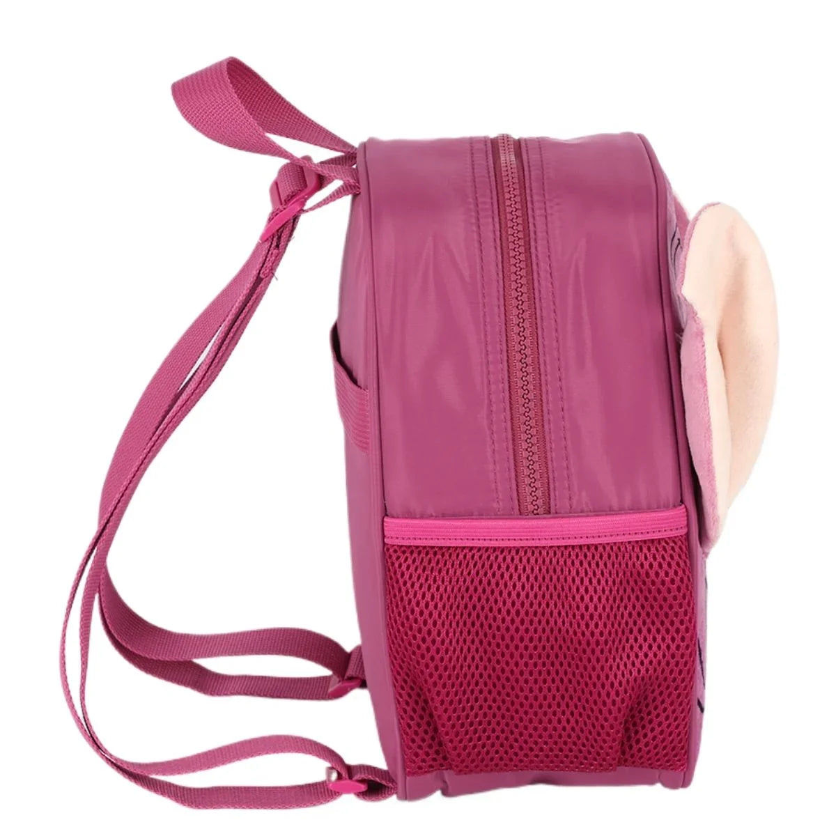 Kit Mochila De Rodinhas Stitch + Lancheira + Bolsinha Com Orelhas - Com Carrinho Removível