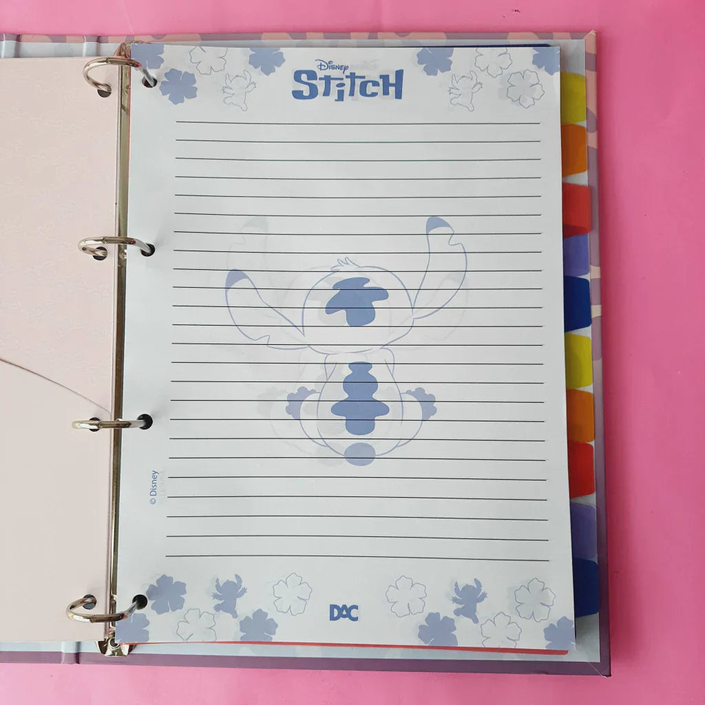 Fichário Argolado Universitário Stitch Dac