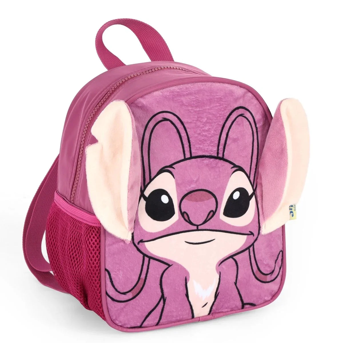 Kit Mochila De Rodinhas Stitch + Lancheira + Bolsinha Com Orelhas - Com Carrinho Removível