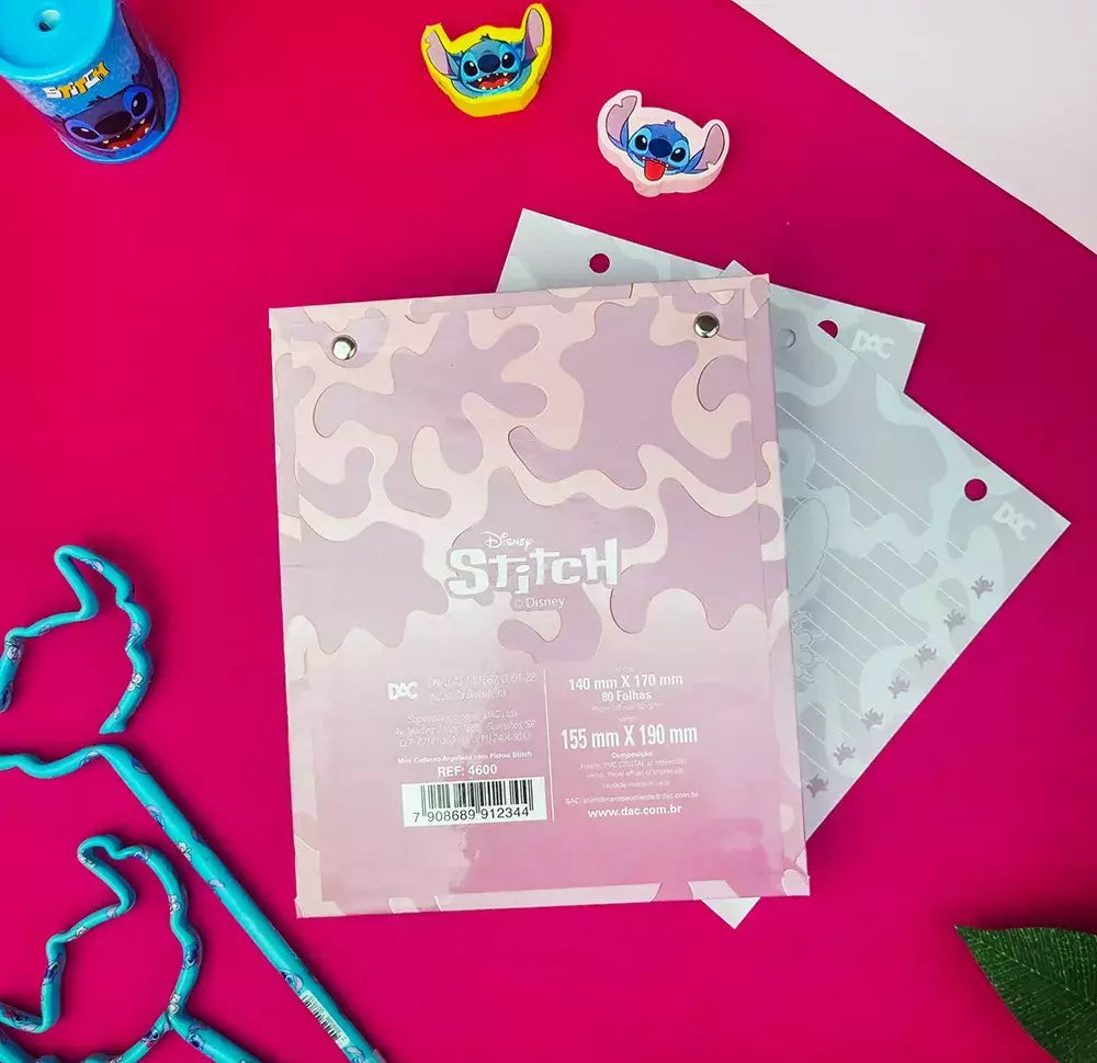 MINI FICHEIRO ARGOLADO STITCH DAC