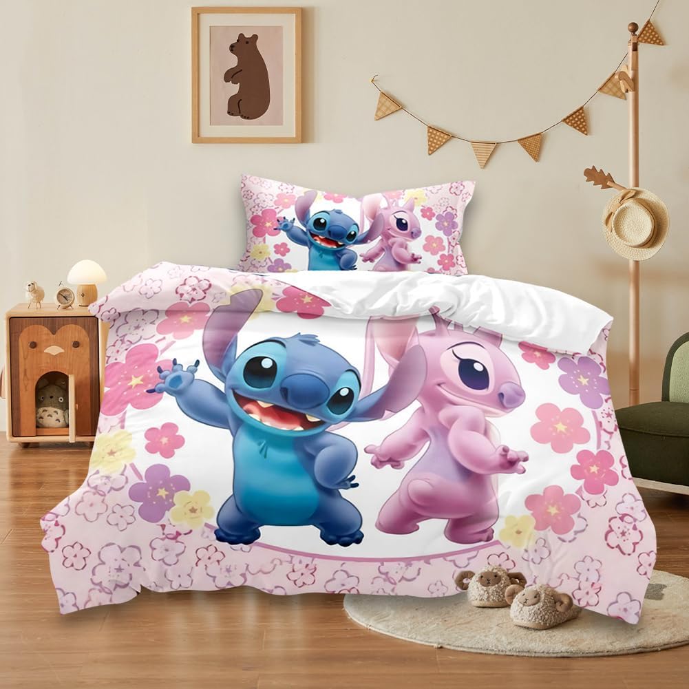 Edredom Infantil 200 x 135 cm + Fronha 75 x 50 cm, com Estampa 3D de Desenho