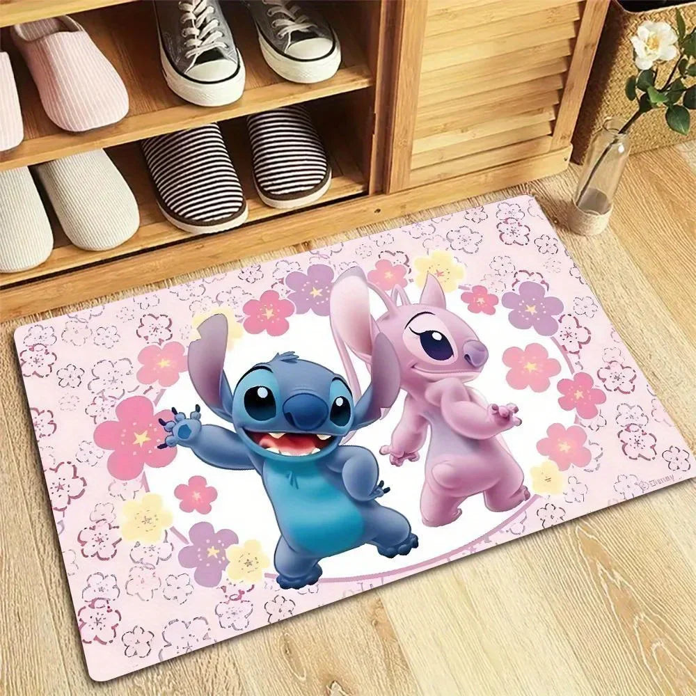 Tapete de Chão Disney Stitch & Angel Antiderrapante