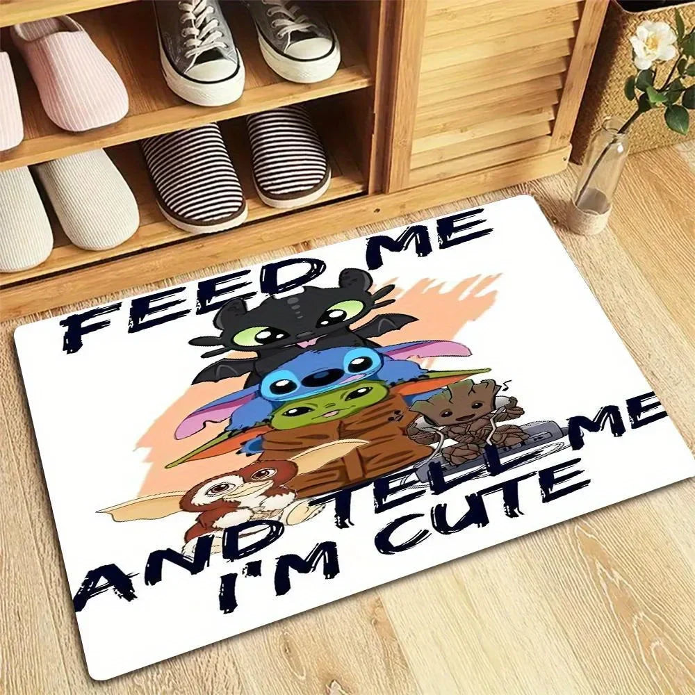 Tapete de Chão Disney Stitch & Angel Antiderrapante