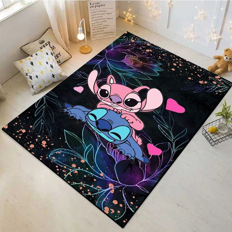 Tapete Disney Stitch para Quarto Infantil Antiderrapante e Macio