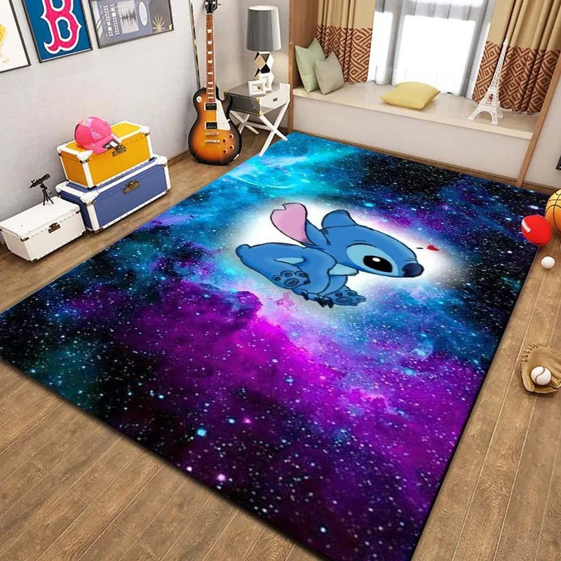 Tapete Disney Stitch para Quarto Infantil Antiderrapante e Macio