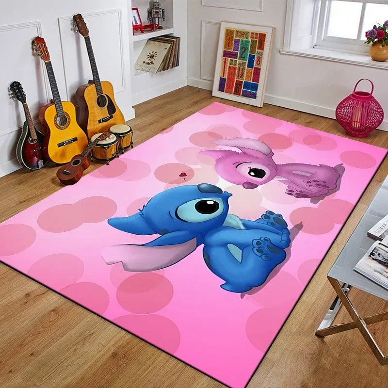 Tapete Disney Stitch para Quarto Infantil Antiderrapante e Macio