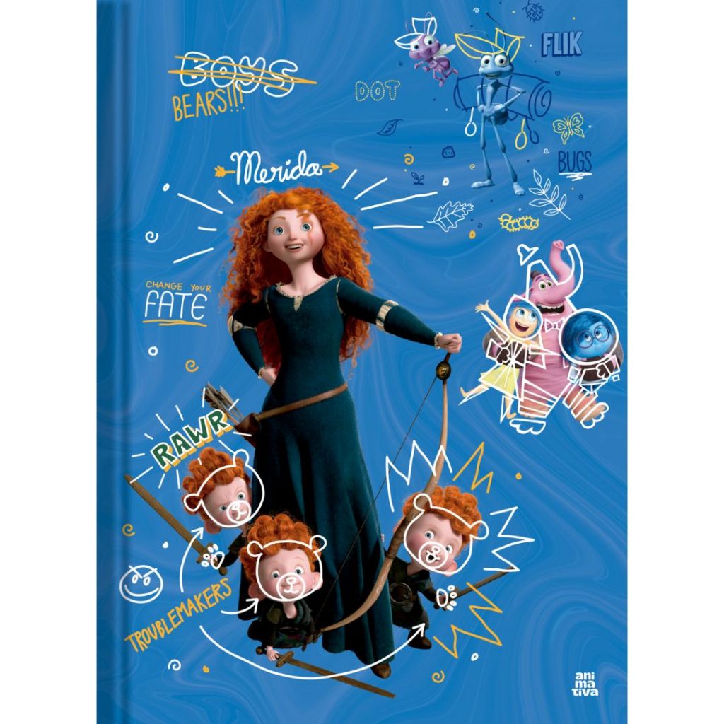 Caderno Brochurão Pixar Capa Dura 80 Folhas – Formato Grande