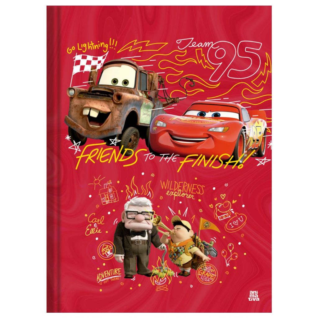 Caderno Brochurão Pixar Capa Dura 80 Folhas – Formato Grande