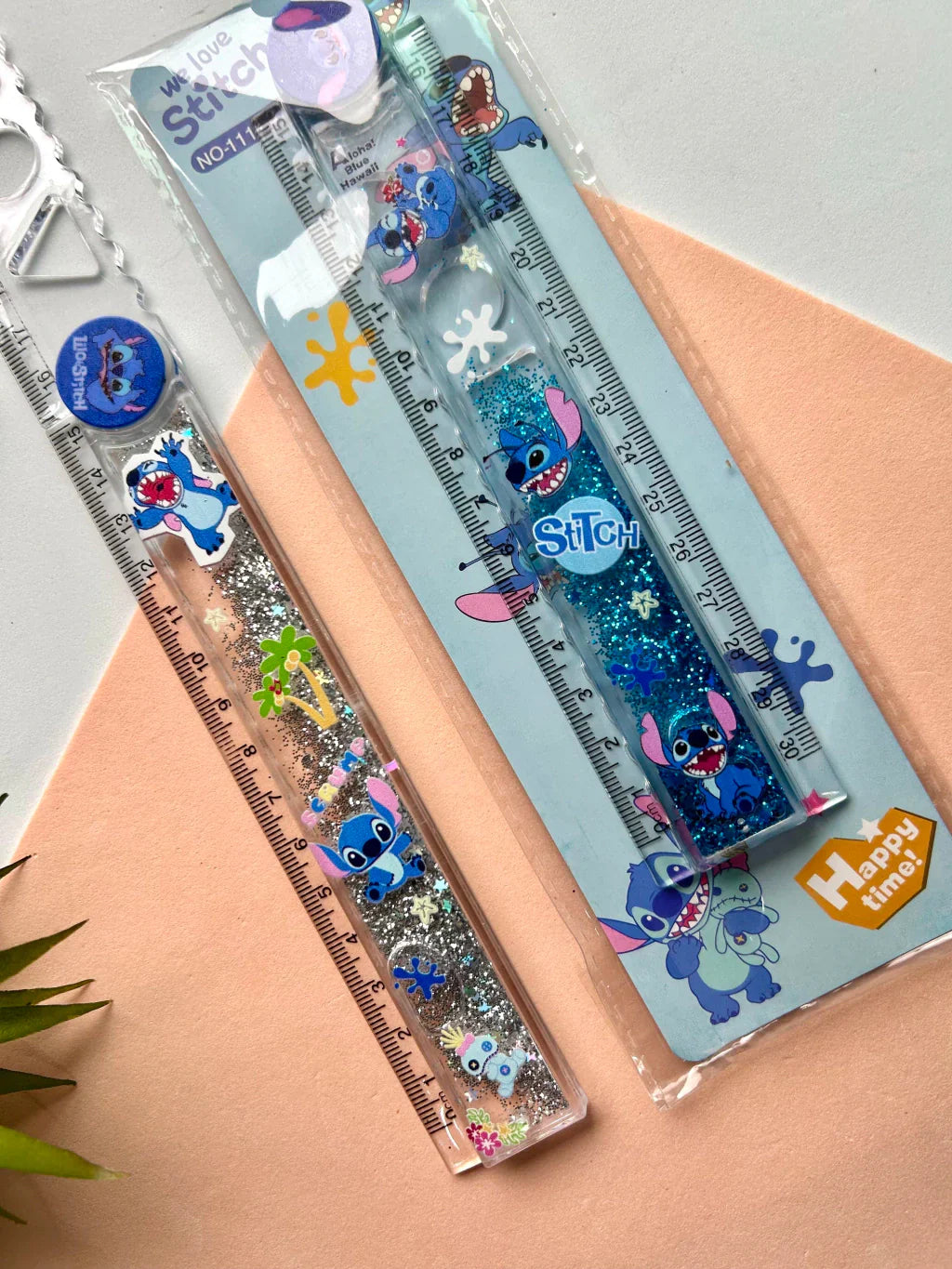 Régua Dobrável Stitch c/ Glitter - 30cm