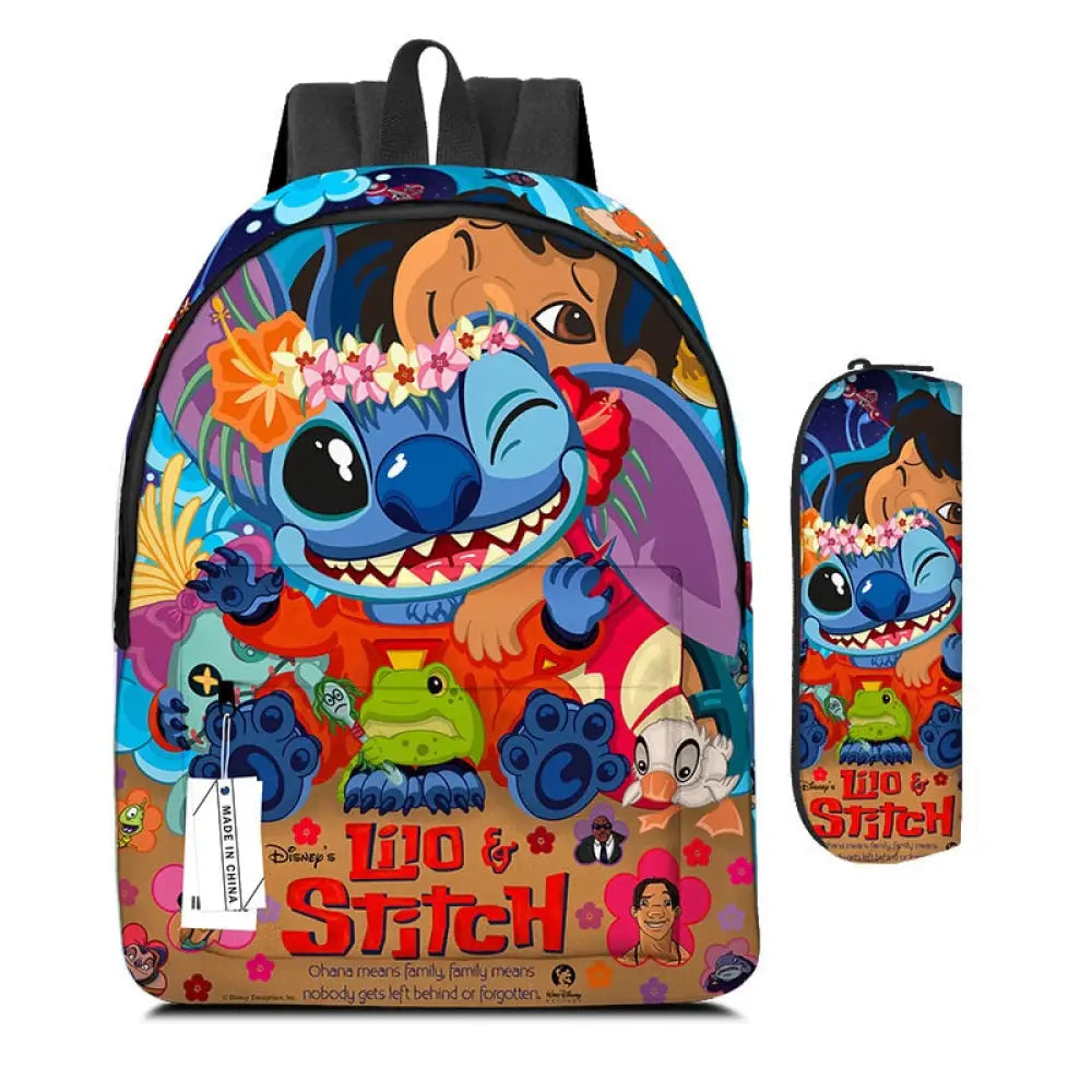 Mochila Escolar Stitch - Acompanha Estojo