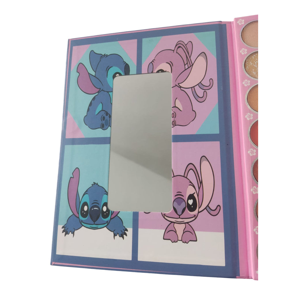 Paleta de sombras Stitch 35 cores com espelho 16,5 x 26,5 cm
