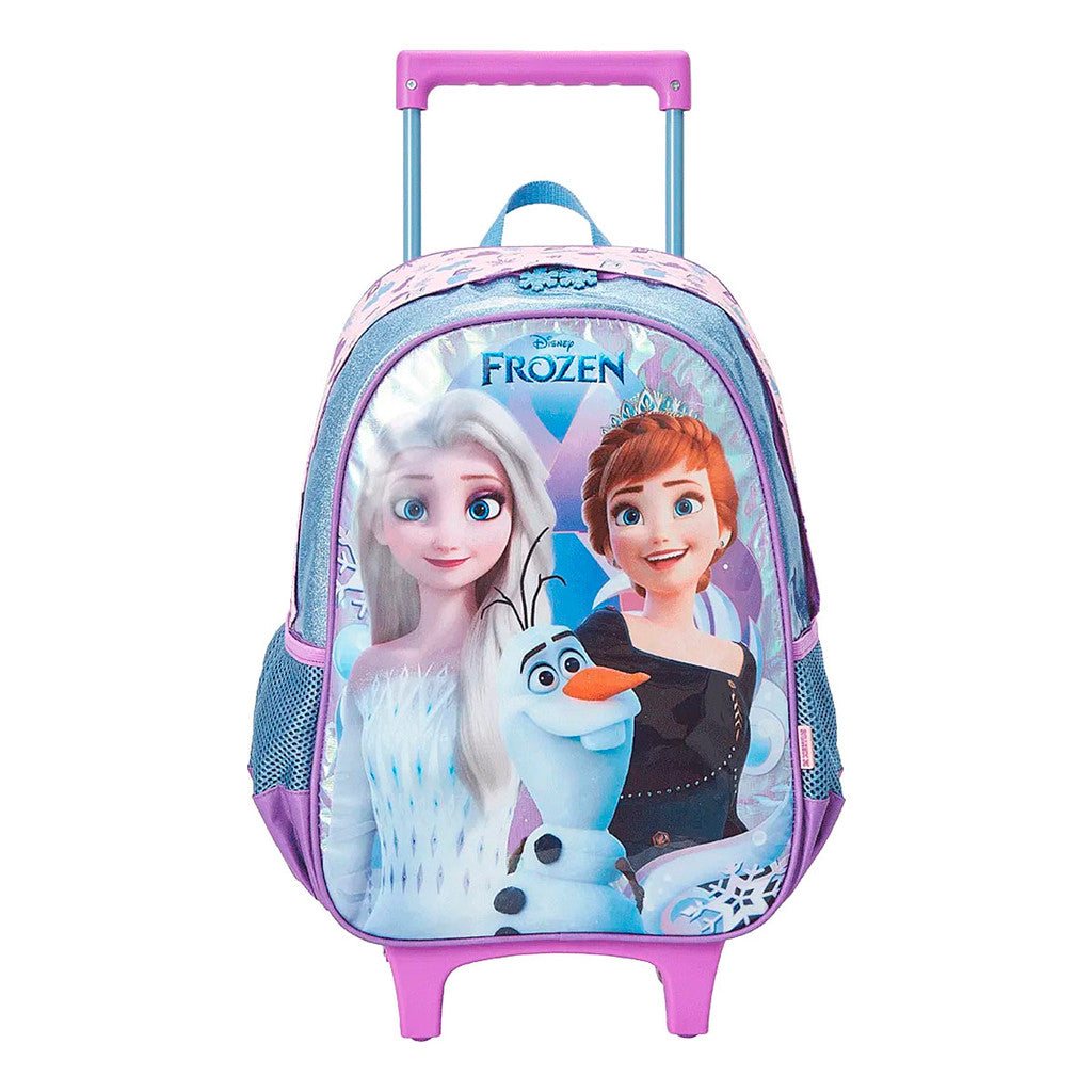 Kit Mochila Escolar Frozen com Rodinhas + Lancheira