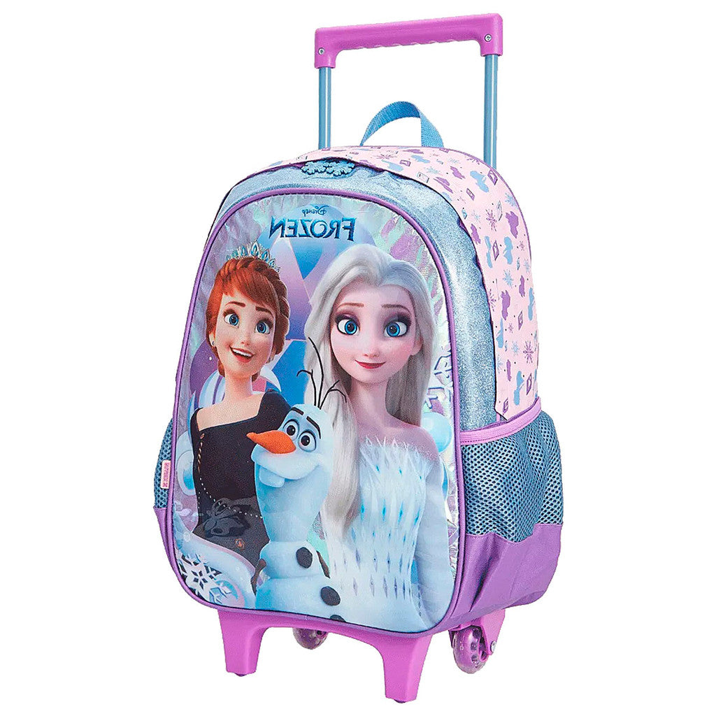 Kit Mochila Escolar Frozen com Rodinhas + Lancheira