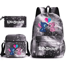 Mochila Infantil Stitch Lovers - Com Lancheira e Estojo de Brinde -Fofura Total em Forma De mochila
