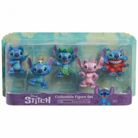 5 Mini Bonecos de 4cm do Stitch Colecionáveis - Disney