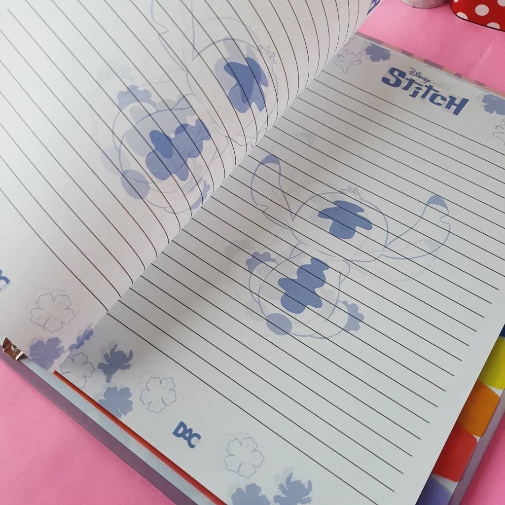 Fichário Argolado Universitário Stitch Dac