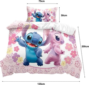 Edredom Infantil 200 x 135 cm + Fronha 75 x 50 cm, com Estampa 3D de Desenho