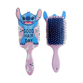 Disney Stitch Detangle Hair Brush for Women Teenagers Girls Minnie Mouse Baby Yoda Paddle Brush Stitch Gifts (Blue Stitch)