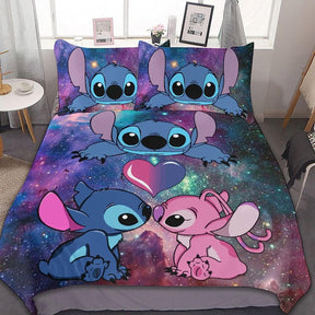 Edredom Infantil Stitch, 135 x 200 cm + 2 Fronhas 75 x 50 cm, Estampa 3D