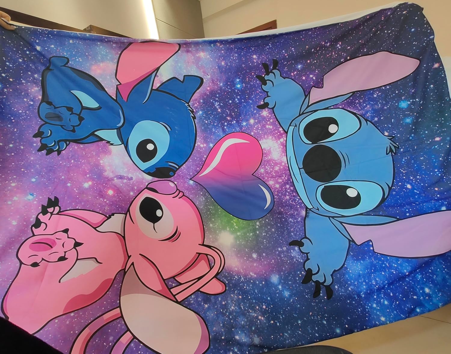 Edredom Infantil Stitch, 135 x 200 cm + 2 Fronhas 75 x 50 cm, Estampa 3D