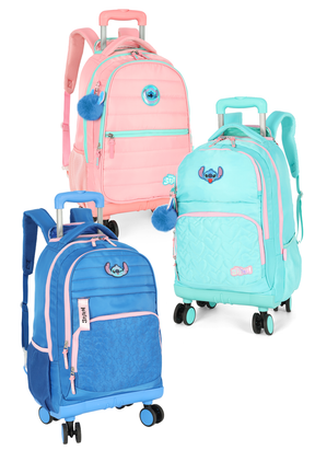 Mochila Stitch de Rodinha e Costas Premium Disney