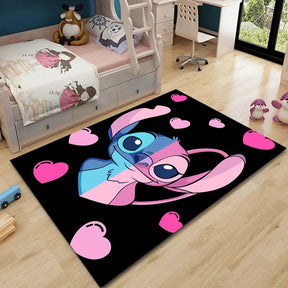 Tapete Disney Stitch para Quarto Infantil Antiderrapante e Macio