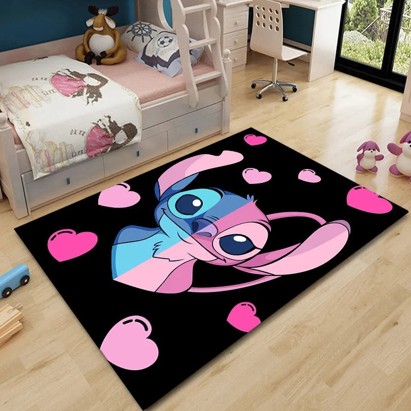Tapete Disney Stitch para Quarto Infantil Antiderrapante e Macio
