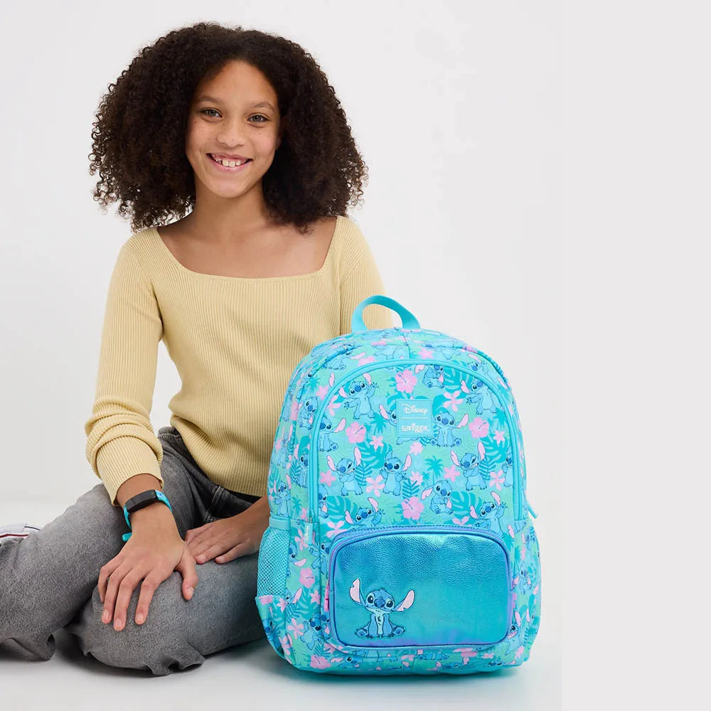 Mochila Escolar Disney Stitch com Acessórios