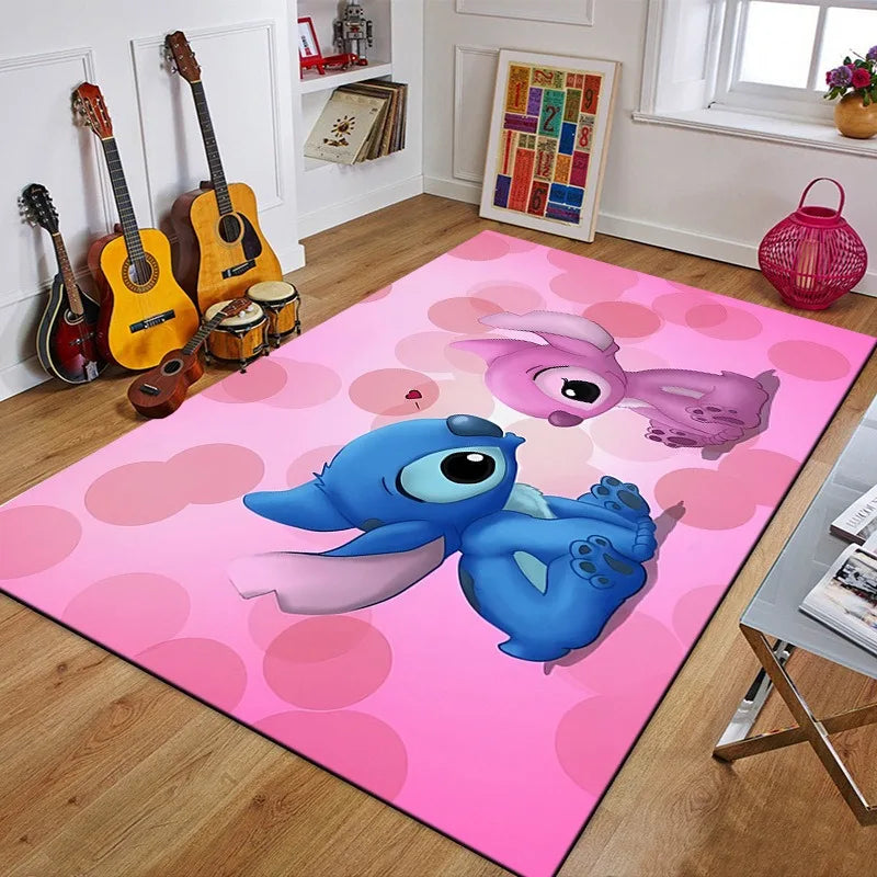 Tapete Disney Stitch para Quarto Infantil Antiderrapante e Macio