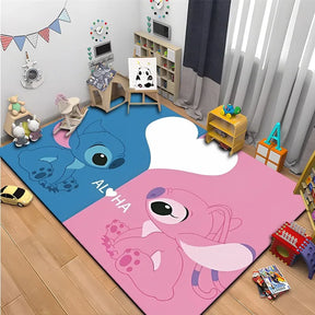 Tapete Disney Stitch para Quarto Infantil Antiderrapante e Macio