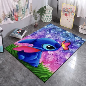 Tapete Disney Stitch para Quarto Infantil Antiderrapante e Macio