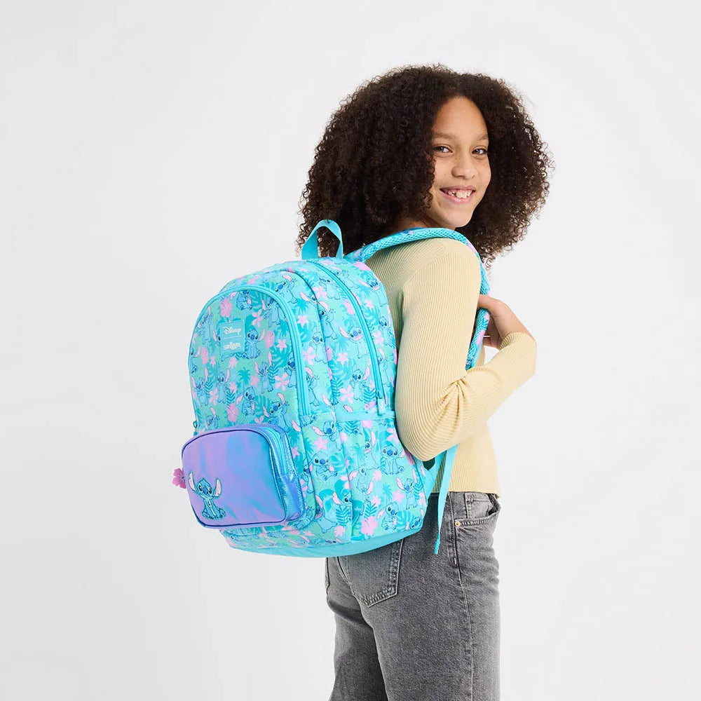 Mochila Escolar Disney Stitch com Acessórios