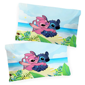 Edredom de 3 Peças Stitch e Lilo 200 x 135 cm + Fronha 75 x 50 cm