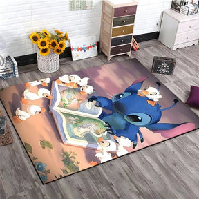 Tapete Disney Stitch para Quarto Infantil Antiderrapante e Macio