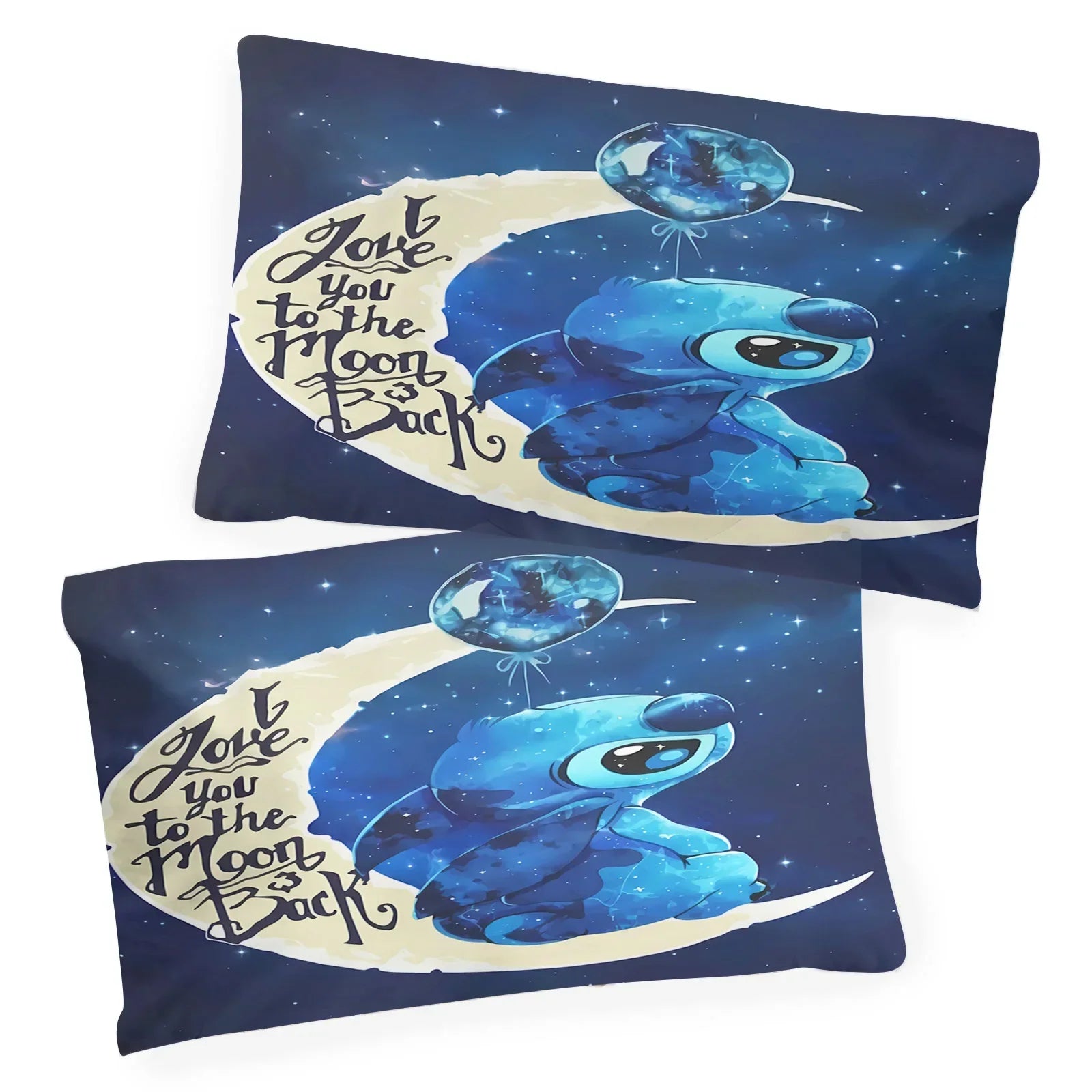 Edredom Stitch Estampa 3D de Desenho Animado -  3 Peças