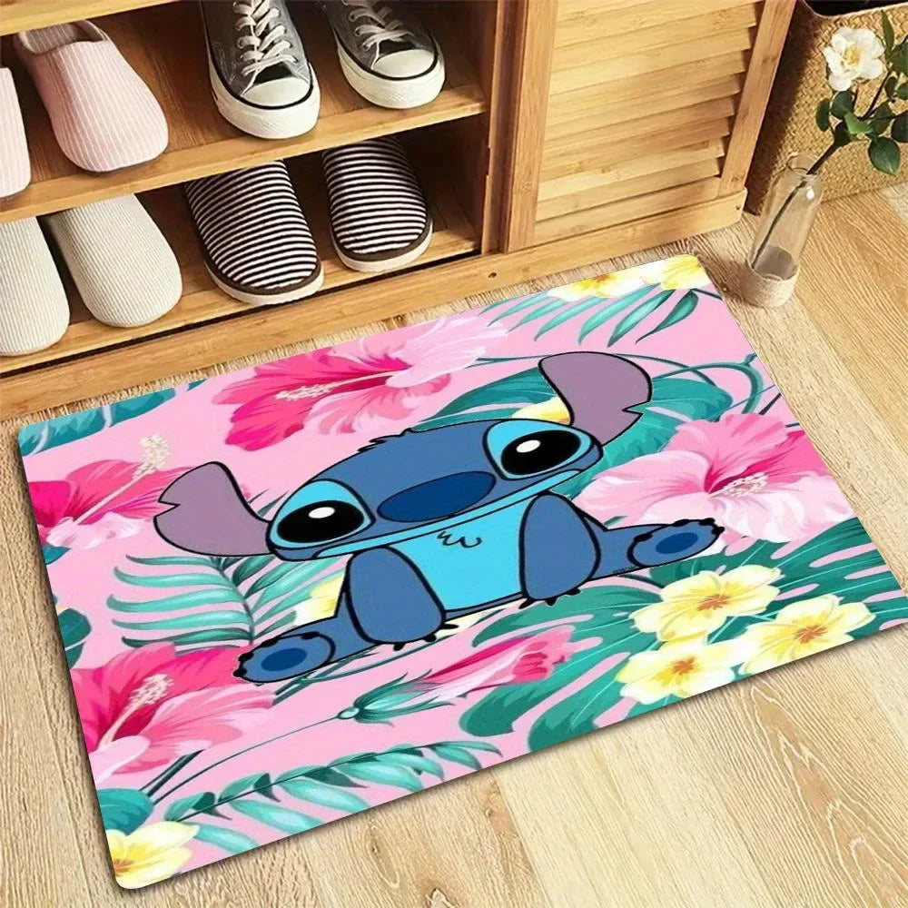 Tapete de Chão Disney Stitch & Angel Antiderrapante