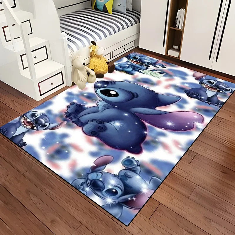 Tapete Disney Stitch para Quarto Infantil Antiderrapante e Macio