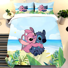 Edredom de 3 Peças Stitch e Lilo 200 x 135 cm + Fronha 75 x 50 cm