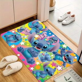 Tapete de Chão Disney Stitch & Angel Antiderrapante
