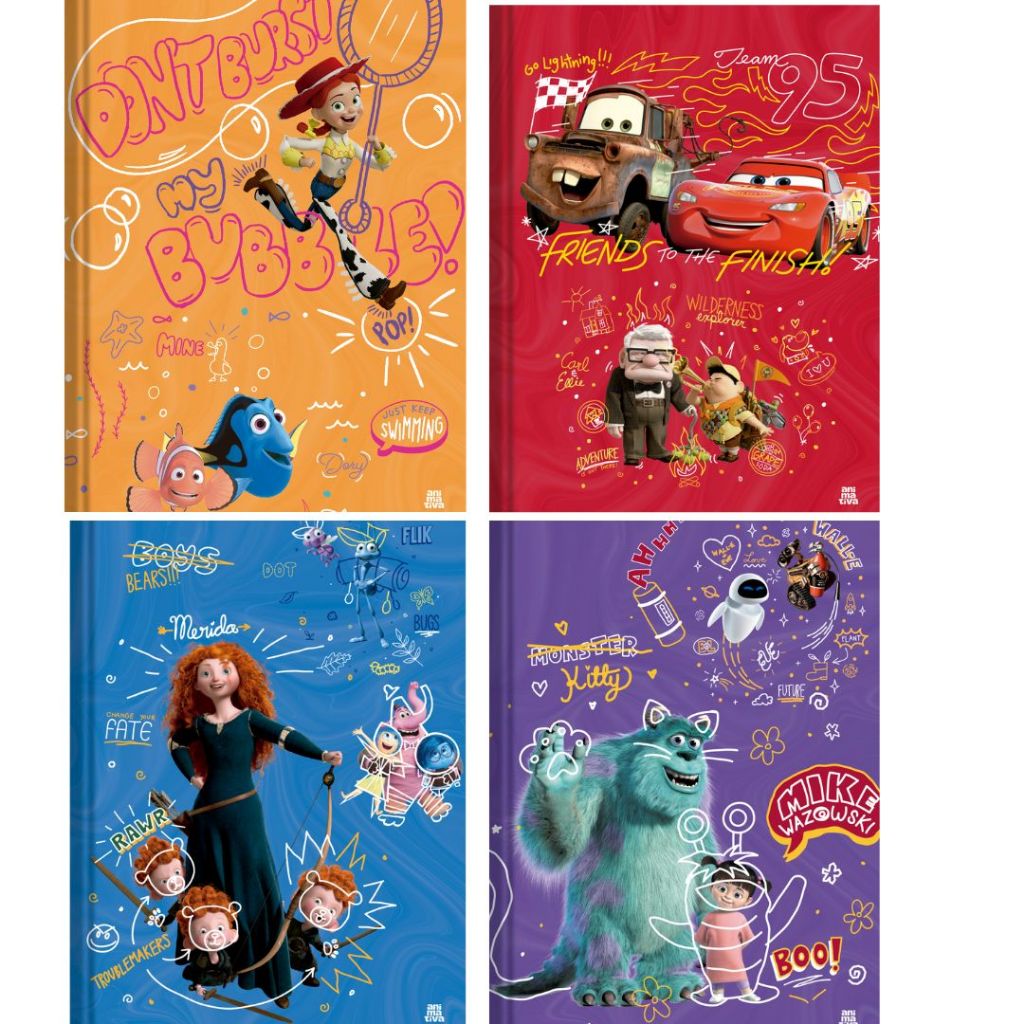 Caderno Brochurão Pixar Capa Dura 80 Folhas – Formato Grande