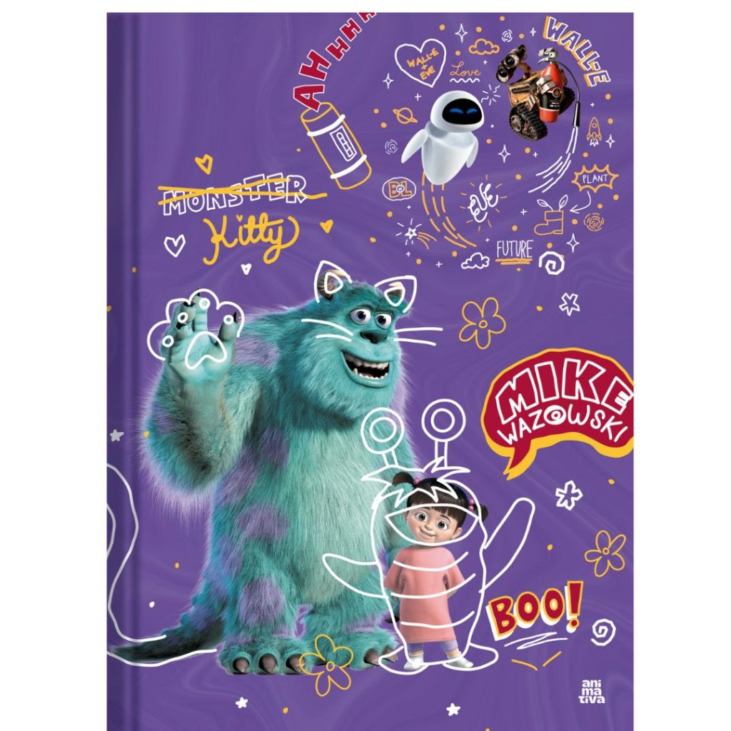 Caderno Brochurão Pixar Capa Dura 80 Folhas – Formato Grande