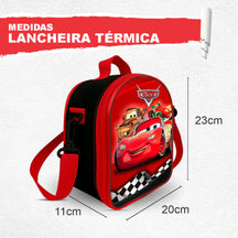 Kit Escolar Carros com Mochila de Rodinhas, Lancheira Térmica e Estojo BOX – Menino