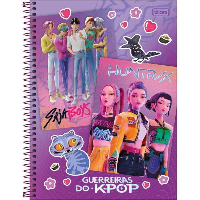 Caderno Estudantil Guerreiras do K-Pop Demon Hunters Capa Dura