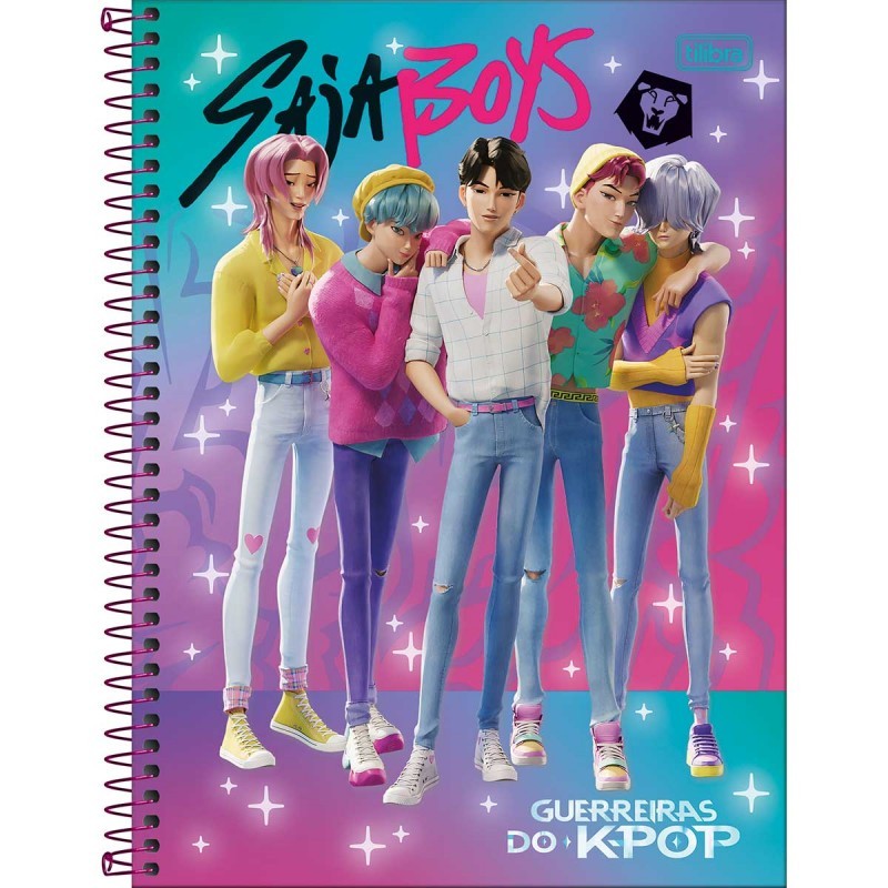 Caderno Estudantil Guerreiras do K-Pop Demon Hunters Capa Dura