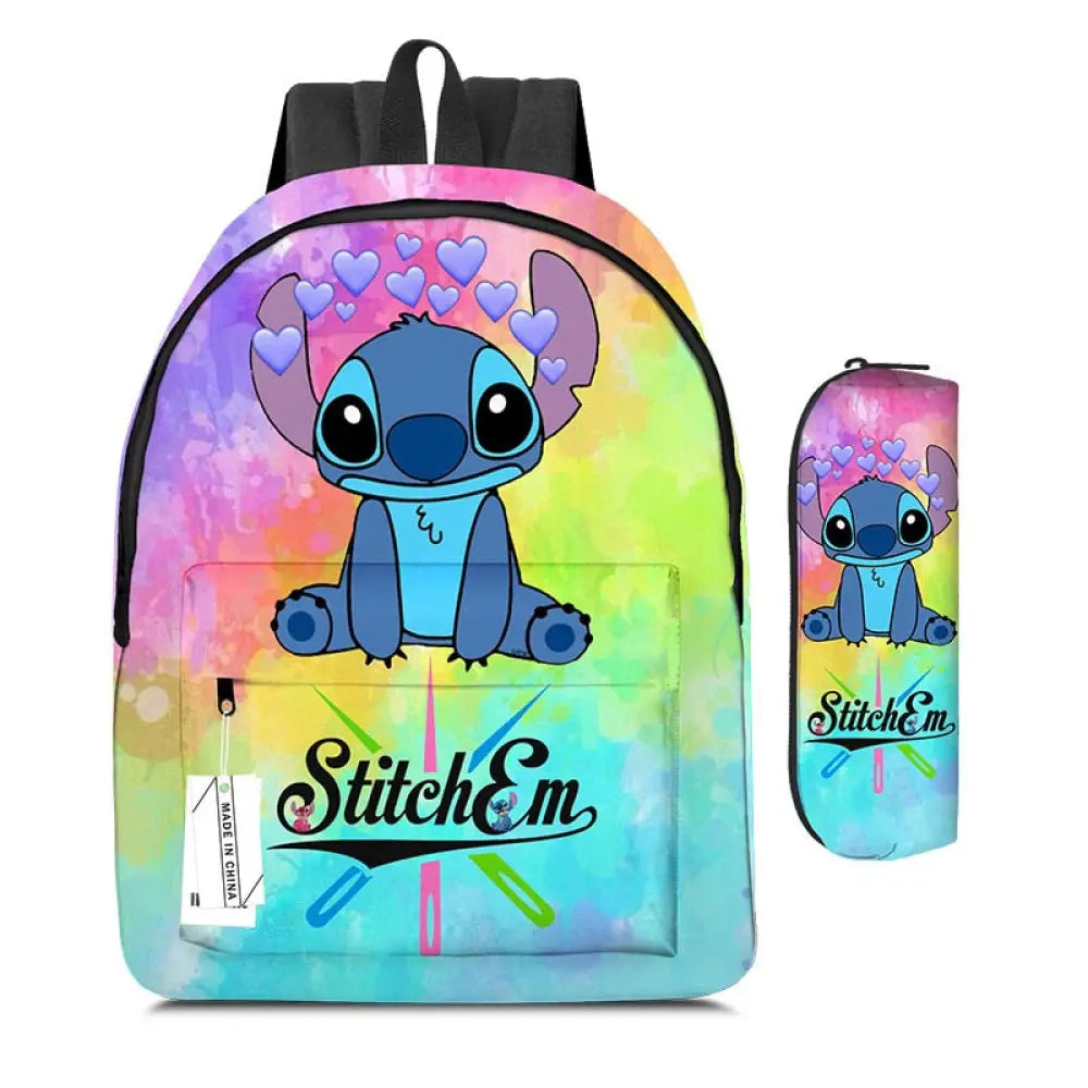 Mochila Escolar Stitch - Acompanha Estojo
