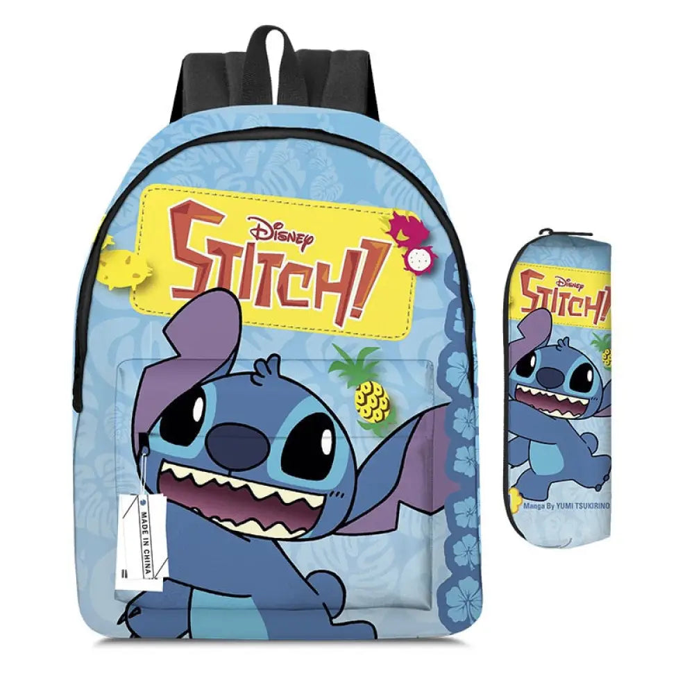 Mochila Escolar Stitch - Acompanha Estojo