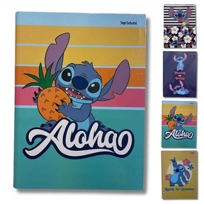 Kit Escolar Lilo & Stitch com 8 Cadernos Brochurão Capa Dura 80 Folhas