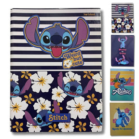 Kit Escolar Lilo & Stitch com 8 Cadernos Brochurão Capa Dura 80 Folhas