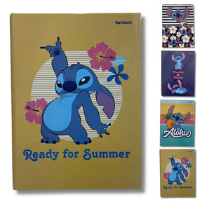 Kit Escolar Lilo & Stitch com 8 Cadernos Brochurão Capa Dura 80 Folhas