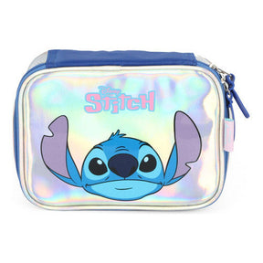 Kit Mochila Stitch Holográfica + Lancheira e Estojo